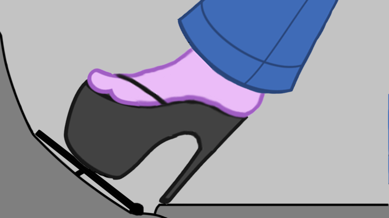 Size: 1680x943 | Tagged: safe, derpibooru import, edit, sci-twi, twilight sparkle, equestria girls, clothes, cropped, driving, high heels, legs, pedal, pictures of legs, platform heels, platform shoes, shoes, solo