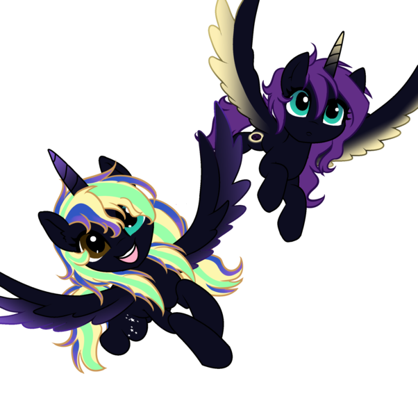 Size: 2236x2228 | Tagged: artist:cornerverse, base used, derpibooru import, magical lesbian spawn, oc, oc:nox, oc:sirius, offspring, parent:oc:gale strike, parent:princess luna, parents:canon x oc, parents:twiluna, parent:twilight sparkle, safe, simple background, transparent background, unofficial characters only