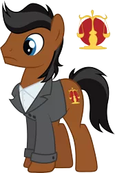 Size: 2116x3167 | Tagged: safe, artist:duskthebatpack, derpibooru import, oc, oc:sherlock hooves, unofficial characters only, earth pony, pony, clothes, frown, long sleeves, male, shirt, simple background, solo, stallion, standing, transparent background, undershirt, vector