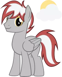Size: 2311x2855 | Tagged: safe, artist:duskthebatpack, derpibooru import, oc, oc:silver sky, unofficial characters only, pegasus, pony, folded wings, male, simple background, smiling, solo, stallion, standing, transparent background, vector