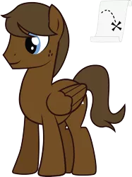 Size: 2055x2748 | Tagged: safe, artist:duskthebatpack, derpibooru import, oc, oc:archipelago, unofficial characters only, pegasus, pony, folded wings, freckles, male, simple background, smiling, solo, stallion, standing, transparent background, vector