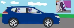 Size: 11224x4344 | Tagged: safe, artist:luckreza8, derpibooru import, rarity, sci-twi, twilight sparkle, equestria girls, absurd resolution, car, clothes, driving, legs, nissan, pedal, shoes