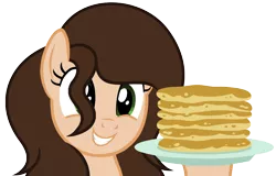 Size: 2568x1640 | Tagged: safe, artist:diamond-chiva, derpibooru import, oc, oc:artistic melody, pony, base used, female, food, mare, pancakes, simple background, solo, transparent background