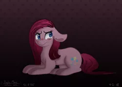 Size: 4900x3500 | Tagged: safe, artist:compassrose0425, derpibooru import, pinkie pie, earth pony, pony, abstract background, big ears, blushing, crying, cute, cuteamena, cutie mark, female, floppy ears, frown, mare, pinkamena diane pie, prone, solo