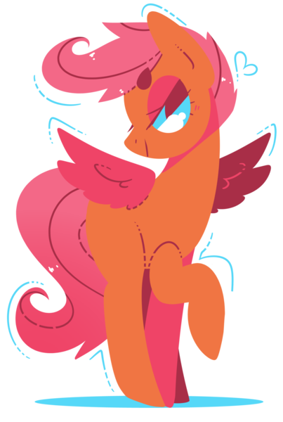 Size: 1280x1904 | Tagged: safe, artist:euphoriapony, derpibooru import, scootaloo, pegasus, pony, female, filly, g4, heart, lidded eyes, looking at you, simple background, solo, transparent background