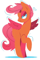 Size: 1280x1904 | Tagged: safe, artist:euphoriapony, derpibooru import, scootaloo, pegasus, pony, female, filly, g4, heart, lidded eyes, looking at you, simple background, solo, transparent background