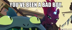 Size: 600x251 | Tagged: derpibooru import, edit, edited screencap, fishman, image macro, meme, mori, my little pony: the movie, screencap, suggestive, tempest shadow