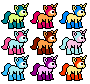 Size: 90x84 | Tagged: adagio dazzle, aria blaze, derpibooru import, gallus, idea, megapony, megapony ii, ocellus, pixel art, safe, sandbar, silverstream, simple background, smolder, sonata dusk, transparent background, yona