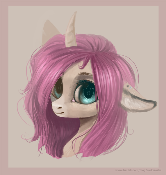 Size: 1903x1999 | Tagged: safe, artist:sarkarozka, derpibooru import, oc, oc:tarot, unofficial characters only, classical unicorn, pony, unicorn, bust, cloven hooves, curved horn, digital art, digital painting, ear piercing, female, floppy ears, freckles, horn, leonine tail, long mane, looking at you, mare, palomino, piercing, pink mane, portrait, simple background, solo, transparent background, unshorn fetlocks