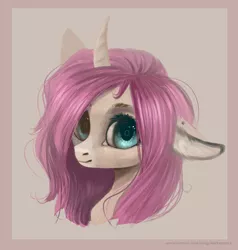 Size: 1903x1999 | Tagged: safe, artist:sarkarozka, derpibooru import, oc, oc:tarot, unofficial characters only, classical unicorn, pony, unicorn, bust, cloven hooves, curved horn, digital art, digital painting, ear piercing, female, floppy ears, freckles, horn, leonine tail, long mane, looking at you, mare, palomino, piercing, pink mane, portrait, simple background, solo, transparent background, unshorn fetlocks