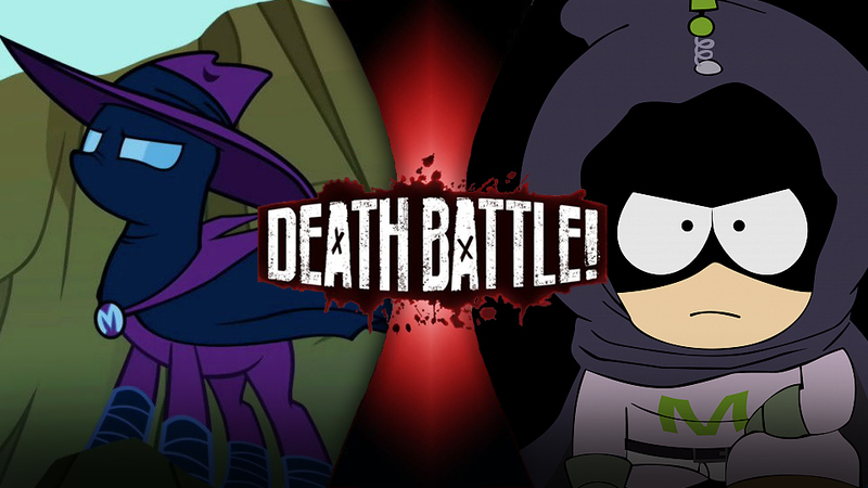 Size: 960x540 | Tagged: crossover, death battle, derpibooru import, exploitable meme, mare do well, meme, mysterion, safe, south park