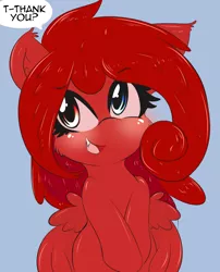 Size: 1350x1673 | Tagged: artist:freefraq, bust, cute, derpibooru import, goo pony, heterochromia, oc, oc:cherry slime, original species, pegasus, safe, solo, speech, tumblr:askcherrytheslime