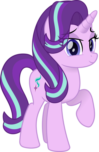 Size: 1346x2063 | Tagged: safe, artist:peahead, derpibooru import, starlight glimmer, pony, unicorn, cute, cutie mark, eye clipping through hair, female, glimmerbetes, happy, lidded eyes, mare, movie accurate, raised hoof, simple background, smiling, solo, transparent background, vector