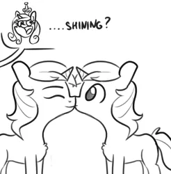 Size: 529x537 | Tagged: safe, artist:dsp2003, artist:tjpones, derpibooru import, edit, edited edit, princess cadance, queen chrysalis, shining armor, pony, unicorn, ..., comic, disguise, disguised changeling, female, gay, infidelity, male, mare, monochrome, prank, self ponidox, selfcest, shining chrysalis, shipping, simple background, straight, white background