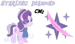 Size: 868x509 | Tagged: safe, artist:mlplover0711, derpibooru import, oc, oc:starling diamond, earth pony, pony, base used, clothes, eye clipping through hair, female, offspring, parent:double diamond, parent:starlight glimmer, parents:glimmerdiamond, scarf, simple background, solo, transparent background, watermark