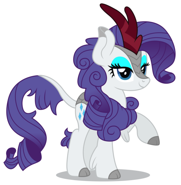 Size: 6033x6176 | Tagged: safe, artist:dragonchaser123, derpibooru import, rarity, kirin, sounds of silence, absurd resolution, cloven hooves, cute, female, kirinified, leonine tail, lidded eyes, mare, raised hoof, raribetes, simple background, smiling, solo, species swap, transparent background