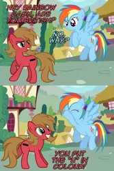 Size: 800x1200 | Tagged: safe, artist:nightmaremoons, derpibooru import, rainbow dash, oc, oc:pun, pony, ask pun, ask, facehoof, pun