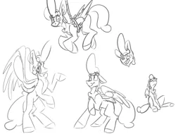 Size: 1280x974 | Tagged: safe, artist:omegapex, derpibooru import, oc, oc:omega, unofficial characters only, pegasus, pony, big hair, doodles, silly, sketch, sketch dump