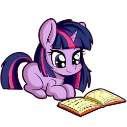 Size: 512x512 | Tagged: safe, artist:anibaruthecat, derpibooru import, twilight sparkle, pony, unicorn, book, cute, female, filly, filly twilight sparkle, reading, simple background, solo, transparent background, twiabetes, younger