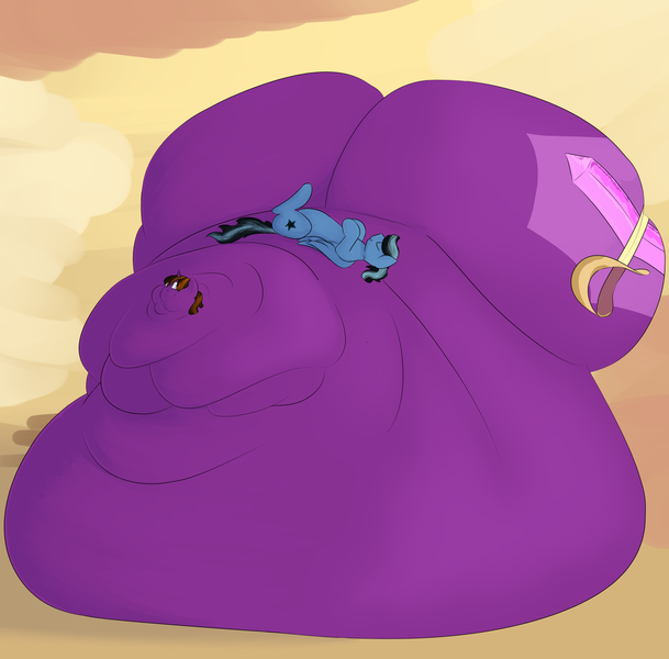 Size: 3550x3500 | Tagged: questionable, artist:lupin quill, derpibooru import, oc, oc:camile, oc:veloce star, unofficial characters only, pony, belly, belly bed, big belly, blob, butt, chubby cheeks, eyes closed, fat, fat fetish, female, fetish, freckles, huge belly, huge butt, immobile, impossibly large belly, impossibly large butt, impossibly obese, large butt, male, morbidly obese, multichin, obese, open mouth, plot, rolls of fat, sleeping