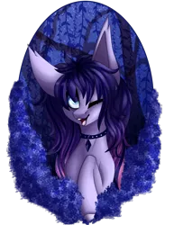 Size: 2500x3234 | Tagged: safe, artist:immagoddampony, derpibooru import, oc, oc:evening eclipse, unofficial characters only, bat pony, pony, bust, female, high res, mare, one eye closed, portrait, simple background, solo, transparent background, wink