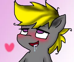 Size: 944x792 | Tagged: suggestive, artist:pencil bolt, derpibooru import, oc, oc:pencil bolt, unofficial characters only, pegasus, pony, blushing, heart, lust, male, no pupils, open mouth, salivating, smiling, solo, solo male