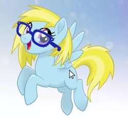 Size: 1113x1022 | Tagged: safe, artist:damagics, derpibooru import, oc, oc:cloud cuddler, unofficial characters only, pegasus, pony, my little pony: the movie, cutie mark, female, glasses, mlp movie pony maker, mouse cursor, movie accurate, smiling
