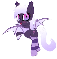 Size: 3100x3200 | Tagged: safe, artist:windy-pony, derpibooru import, oc, oc:proxi, unofficial characters only, bat pony, clothes, cute, female, flying, mare, simple background, socks, solo, striped socks, transparent background