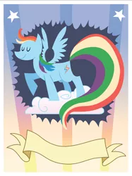 Size: 5400x7225 | Tagged: safe, artist:t-dijk, derpibooru import, rainbow dash, pony, the mysterious mare do well, absurd resolution, partly pointy, pointy ponies, poster, vector