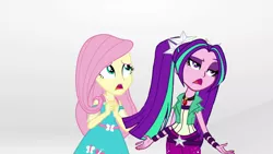 Size: 1920x1080 | Tagged: safe, artist:bigpurplemuppet99, derpibooru import, edit, edited screencap, screencap, aria blaze, fluttershy, equestria girls, equestria girls series, rollercoaster of friendship, ariashy, female, flutterblaze, lesbian, shipping