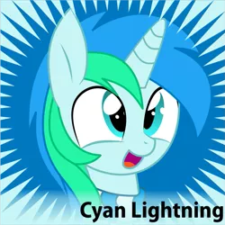 Size: 601x601 | Tagged: safe, artist:cyanlightning, derpibooru import, oc, oc:cyan lightning, unofficial characters only, pony, unicorn, derpibooru, clothes, colt, male, meta, official spoiler image, scarf, solo, spoilered image joke, vector