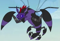 Size: 645x450 | Tagged: changeling mega evolution, cropped, derpibooru import, flying, pharynx, safe, screencap, solo, to change a changeling