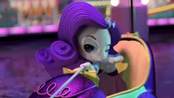 Size: 1280x720 | Tagged: safe, derpibooru import, screencap, rarity, equestria girls, doll, equestria girls minis, fun at the theme park, selfie stick, toy