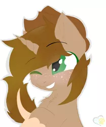 Size: 1200x1434 | Tagged: safe, artist:wulfieshydev, derpibooru import, oc, pony, unicorn, chest fluff, commission, cute, icon, simple background, white background