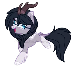 Size: 826x747 | Tagged: safe, artist:ipandacakes, derpibooru import, oc, oc:sapphire, kirin, sounds of silence, female, glasses, kirinified, simple background, solo, species swap, transparent background