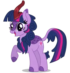 Size: 5000x5200 | Tagged: safe, artist:dragonchaser123, derpibooru import, twilight sparkle, kirin, sounds of silence, absurd resolution, cloven hooves, cute, female, kirinified, leonine tail, open mouth, raised hoof, simple background, smiling, solo, species swap, transparent background, twiabetes, vector