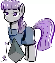 Size: 775x891 | Tagged: safe, artist:christheblue, derpibooru import, maud pie, earth pony, pony, colored, female, kite, lidded eyes, mare, simple background, white background