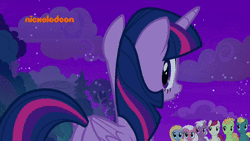 Size: 1920x1080 | Tagged: safe, derpibooru import, screencap, end zone, fuchsia frost, goldy wings, loganberry, peppe ronnie, sugar maple, twilight sparkle, twilight sparkle (alicorn), alicorn, earth pony, pegasus, pony, a rockhoof and a hard place, adorkable, animated, background pony, cute, dork, eh, female, friendship student, looking back, male, mare, meh, raised hoof, shrug, smiling, sound, stallion, webm