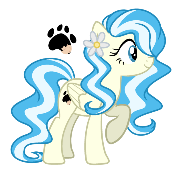 Size: 1501x1473 | Tagged: safe, artist:nightmarye, derpibooru import, oc, oc:wallflower, pegasus, pony, cutie mark, female, magical lesbian spawn, mare, offspring, parent:doctor fauna, parent:fluttershy, parents:faunashy, simple background, solo, transparent background
