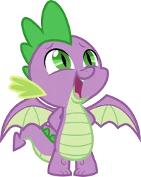 Size: 3000x3748 | Tagged: safe, artist:cloudyglow, derpibooru import, spike, dragon, marks for effort, arm behind back, baby, baby dragon, cute, eyebrows, fangs, green eyes, looking up, male, nervous, simple background, solo, spikabetes, spread wings, transparent background, vector, winged spike, wings