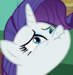 Size: 266x272 | Tagged: safe, derpibooru import, screencap, rarity, pony, unicorn, sisterhooves social, cropped, faic, funny face, lip bite, popeye, rareye the sailormare, reaction image, solo