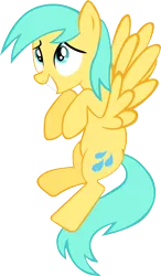 Size: 4098x7001 | Tagged: safe, artist:mowza2k2, derpibooru import, sunshower raindrops, pegasus, pony, feeling pinkie keen, absurd resolution, background pony, female, flying, mare, sheepish grin, simple background, solo, transparent background, vector