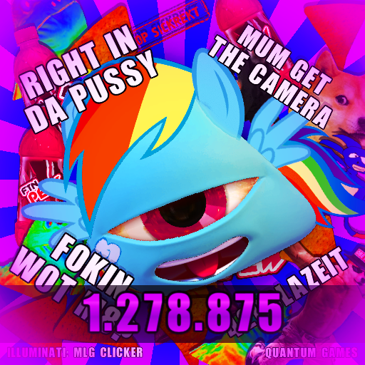 Size: 512x512 | Tagged: safe, derpibooru import, rainbow dash, illuminati, image, meme, misspelling, mlg, mlg clicker, not salmon, png, sanic, sonic the hedgehog, sonic the hedgehog (series), swearing, vulgar, wat