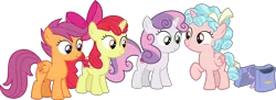 Size: 8261x3000 | Tagged: safe, artist:sollace, derpibooru import, apple bloom, cozy glow, scootaloo, sweetie belle, alicorn, earth pony, pegasus, pony, unicorn, marks for effort, .svg available, alicornified, apple bloom's bow, bag, bloomicorn, bow, colored wings, colored wingtips, cozybetes, cozycorn, cute, cutie mark, cutie mark crusaders, female, filly, foal, freckles, hair bow, hilarious in hindsight, quartet, race swap, raised leg, ribbon, saddle bag, scootacorn, simple background, smiling, sweetiecorn, the cmc's cutie marks, transparent background, vector, wig, wings, xk-class end-of-the-world scenario