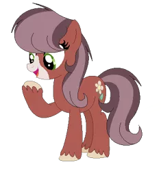 Size: 402x428 | Tagged: safe, artist:puderniczka12, derpibooru import, oc, oc:flower, earth pony, pony, base used, female, mare, offspring, parent:cheerilee, parent:troubleshoes clyde, simple background, solo, transparent background, unshorn fetlocks