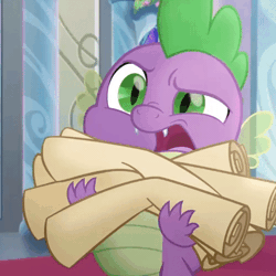 Size: 500x500 | Tagged: animated, cropped, derpibooru import, edit, edited screencap, eh, my little pony: the movie, no, reaction image, safe, screencap, solo, spike