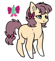 Size: 503x556 | Tagged: safe, artist:theapplebeauty, derpibooru import, oc, earth pony, pony, female, mare, offspring, parent:apple bloom, parent:snails, parents:snailbloom, simple background, solo, transparent background