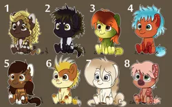 Size: 1024x640 | Tagged: safe, artist:zobaloba, derpibooru import, oc, earth pony, pony, adoptable, chibi, deviantart, female, male, prices, solo