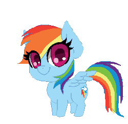 Size: 278x268 | Tagged: safe, artist:imaranx, artist:toxicpoisonpills, derpibooru import, rainbow dash, pegasus, pony, animated, chibi, cute, electric dash, flapping, gif, lightning, pegasus magic, pixel art, simple background, solo, stomping, transparent background, weather control, wing flap
