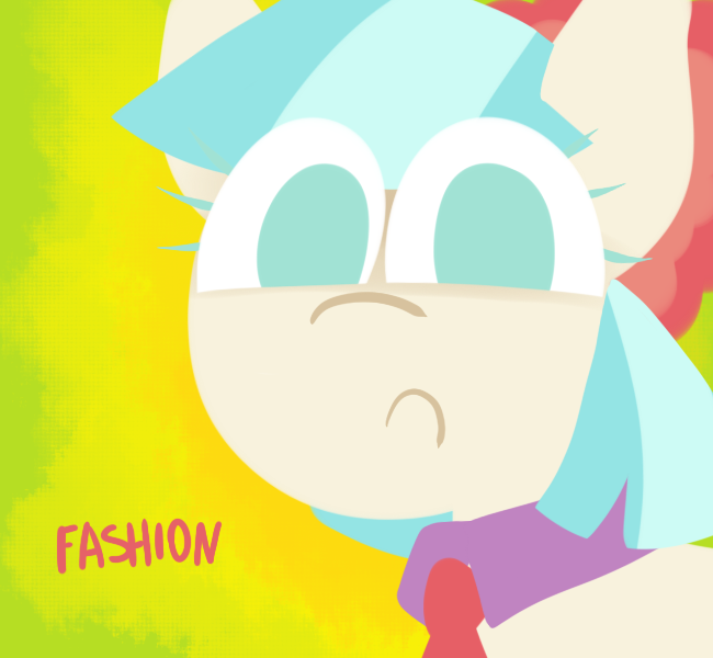 Size: 650x600 | Tagged: safe, artist:alittleofsomething, derpibooru import, coco pommel, earth pony, pony, fashion, female, lineless, mare, solo